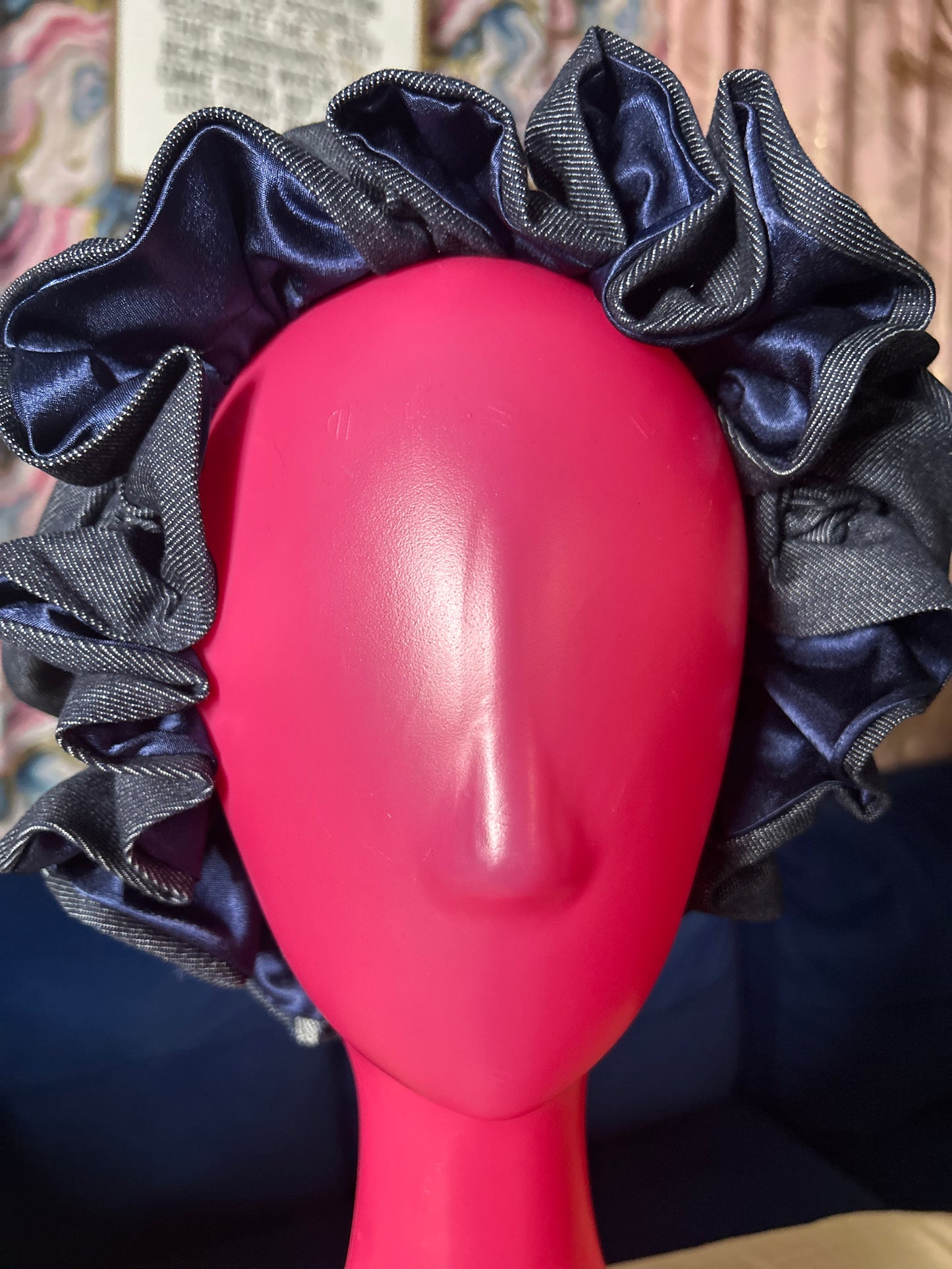 π Denim Luxe Oversized Bonnet