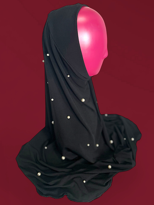 Pearl Of Modesty-Black Khimar