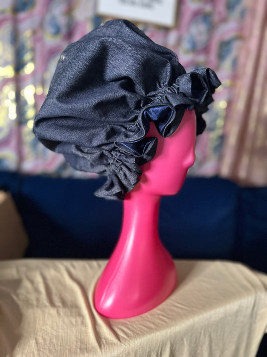 💙 Denim Luxe Oversized Bonnet
