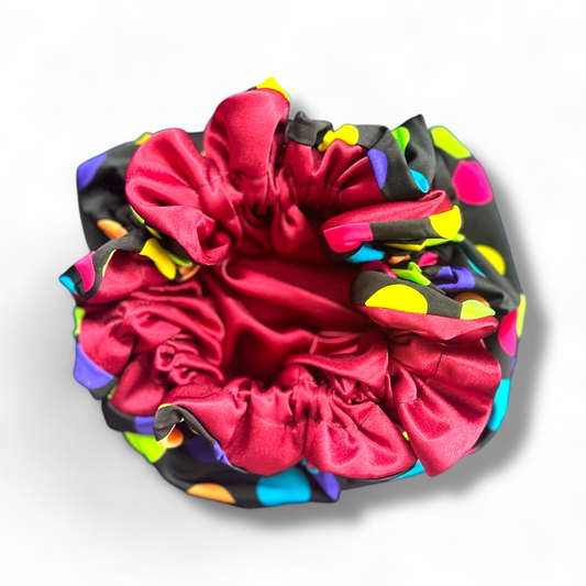 Joyful Dots Satin Bonnet