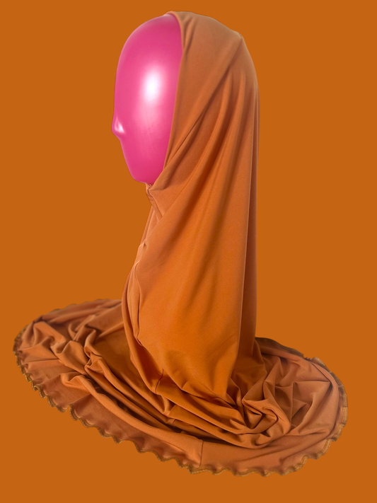 Golden Ember-Honey Orange Khimar