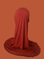 Saffron Fantasy- Reddish Orange Khimar