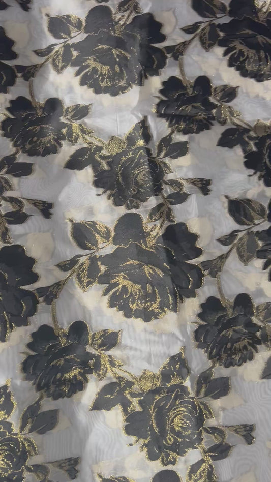 🌸 Gold & Noir Bloom Bonnet